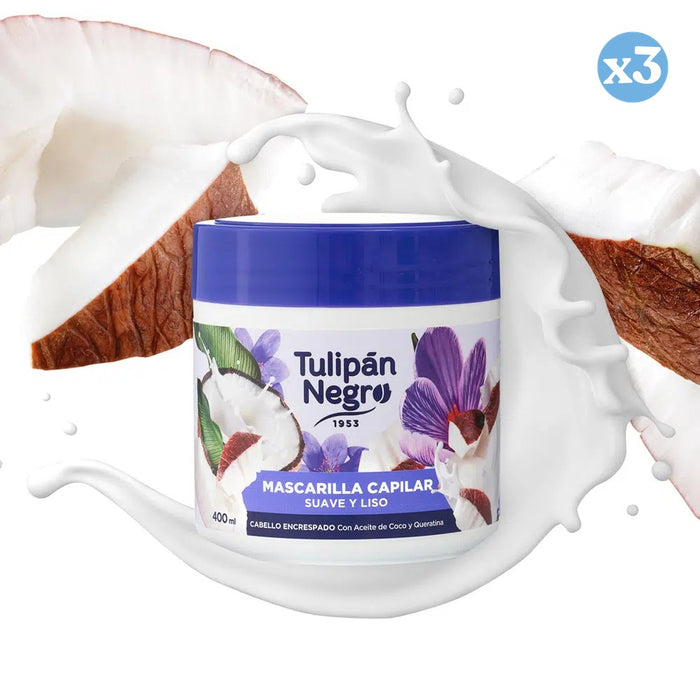 Confezione 3x - MASCHERA MICELLARE TN SOFFICE E LISCIA 400ML - Tulipan Negro - 3