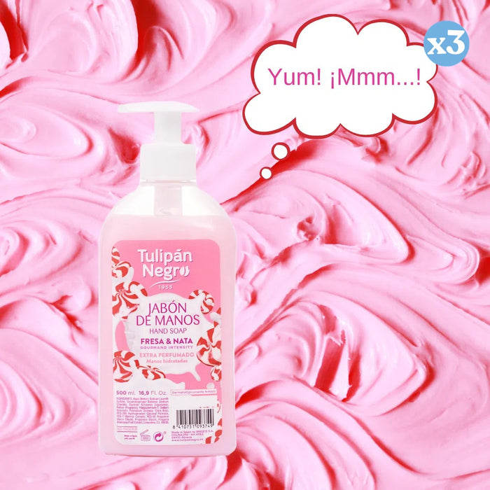 Pack 3x - Sapone per le mani Fragola e Panna 500 ml Tulipano Nero - Tulipan Negro - 2