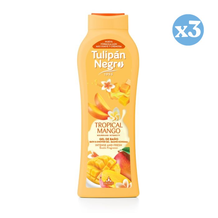 Pacco 3x - Doccia Gel Tulipano Nero Tropicale Mango - Tulipan Negro - 1