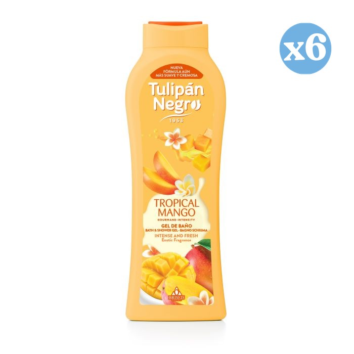 Confezione 6x - Gel Doccia Tulipan Nero Tropical Mango - Tulipan Negro - 1
