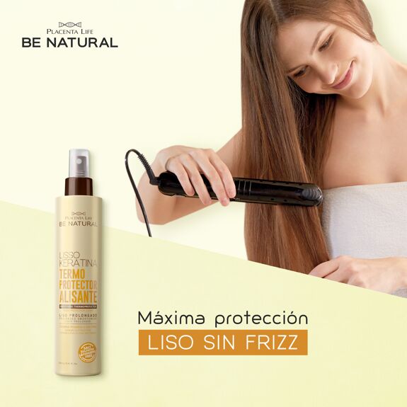 Lisso Keratin Spray Termoprotettivo Lisciante - 250ml - Be Natural - 4