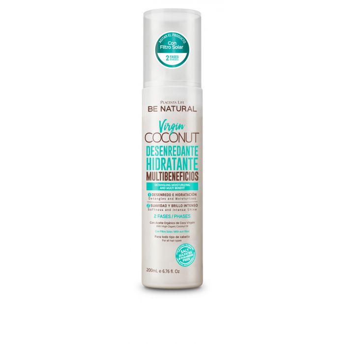 Olio per capelli - Virgin Coconut Antifrizz 200ml - Be Natural - 1