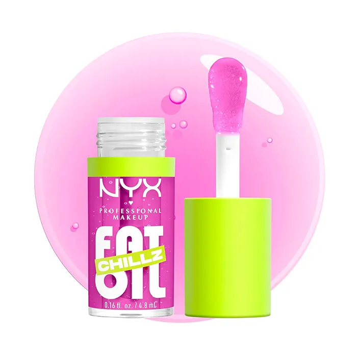 Fat Oil Chillz Aceite Labial - Efecto frío - 8 ml - Nyx : Strawberry Slush 4,8 ml - 1