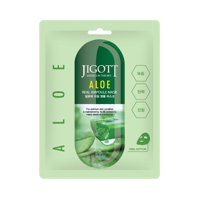 Maschera Viso Aloe Real Ampoule Mask 27 ml - Jigott - 1