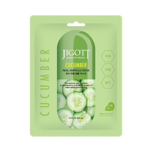 Maschera viso all'ampolla di vero cetriolo da 27 ml - Jigott - 1