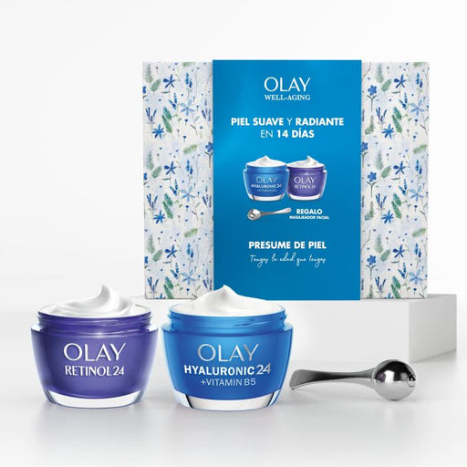 Set Hyaluronic 24 Crema Idratante + Retinol24 Crema Notte + Roller 50 ml - Olay - 1