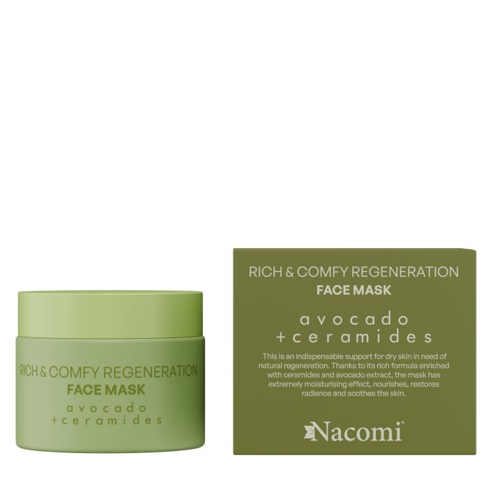 Maschera Viso Rigenerante Ricca e Confortevole all'Avocado da 40 ml - Nacomi - 1