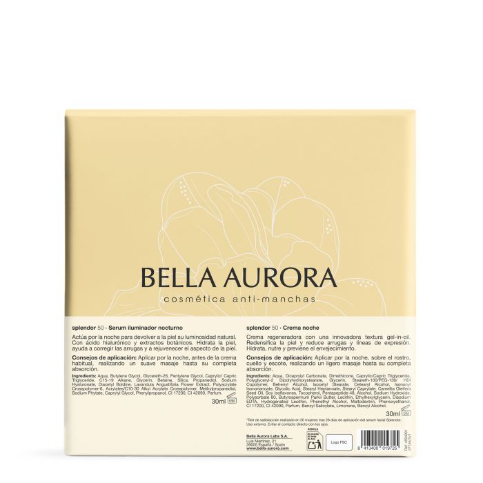 Confezione Splendor Siero Illuminante Notturno + Crema Notte - Bella Aurora - 4