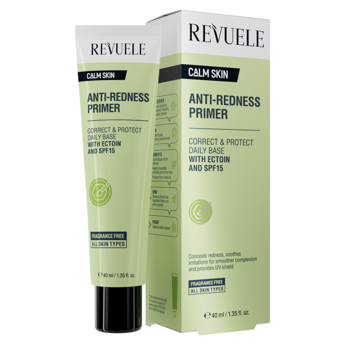 Revuele - Anti-redness Primer - Prebase correctora verde - 40 ml - Revuele - 1