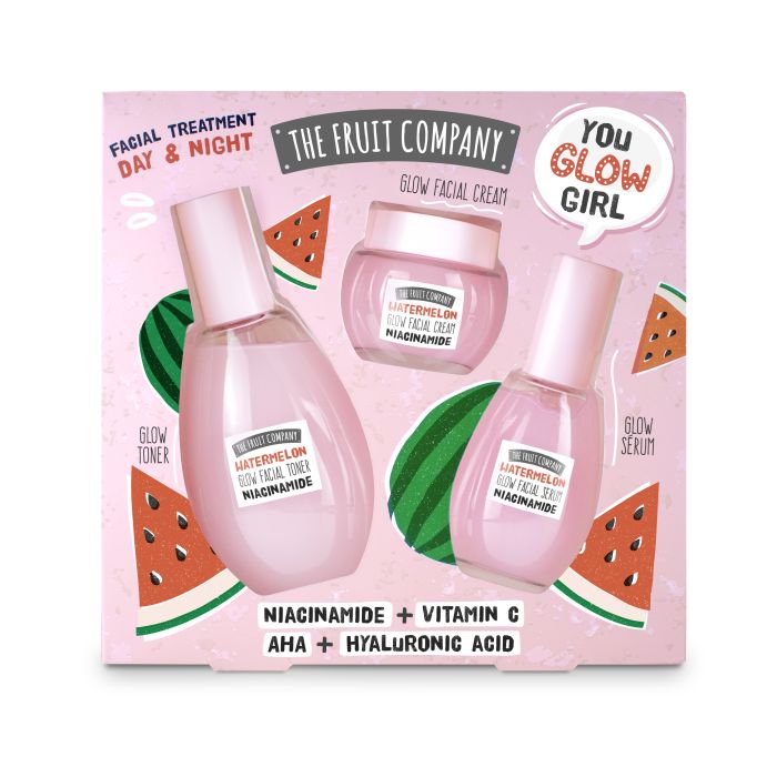 Set Viso Glow Anguria Tonico + Crema + Siero - The Fruit Company - 1
