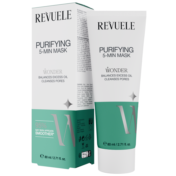 Wonder Purifying 5min - Mascarilla facial piel grasa - 80 ml - Revuele - 1