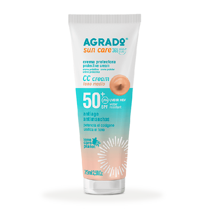 Crema Protettiva Solare con Colore Spf 50+ 75 ml - Agrado - 1