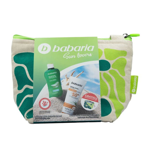 Beauty case Sunshine Aloe Crema Viso SPF50+ e Balsamo Doposole Effetto Ghiaccio 75ml - Babaria - 1