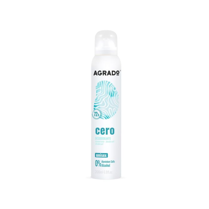 Deodorante Antitransparente Spray Zero 200ml - Agrado - 1
