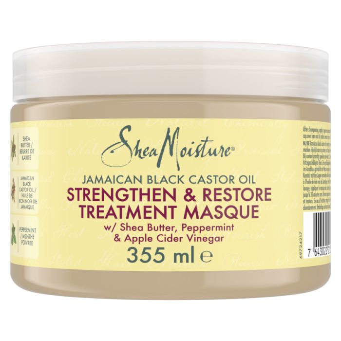 Maschera Trattamento Rinforzante e Restauratrice all'Olio di Ricino Nero Giamaicano 340 gr - Shea Moisture - 1