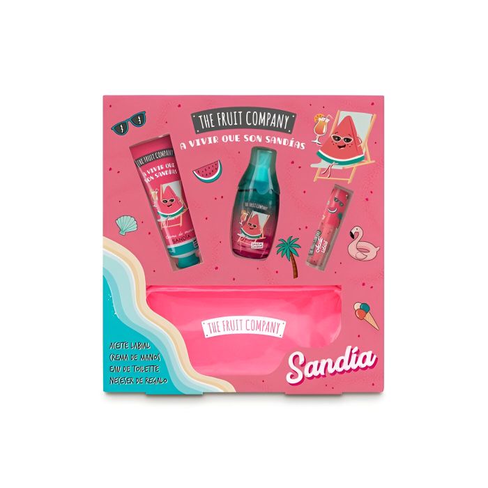 Set Estate Anguria Eau de Toilette + Crema per le Mani + Olio Labbra + Beauty Case 100 ml - The Fruit Company - 1