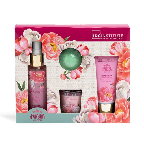 Idc Institute - Set de Baño Scented Garden - Tin Box 4 Pcs - 100 ml/100 ml/100 g/50 ml - Idc Institute - 1
