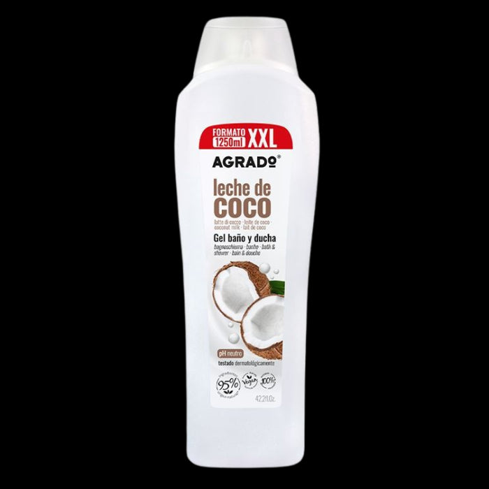 Gel Doccia e Bagno Xxl Latte di Cocco 1250 ml - Agrado - 1