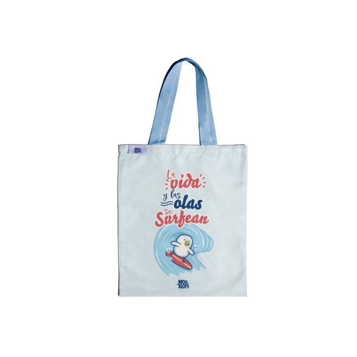 Borsa in tessuto - Mostropi : La vida y las olas se surfean - 1