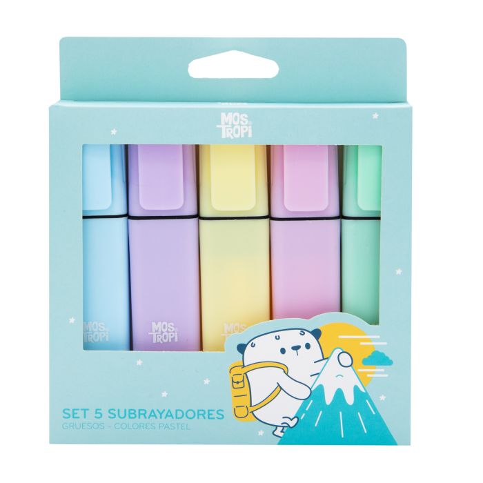 Mostropi - Set de Subrayadores - Colores Pastel - Pack de 6 unidades - Mostropi - 1