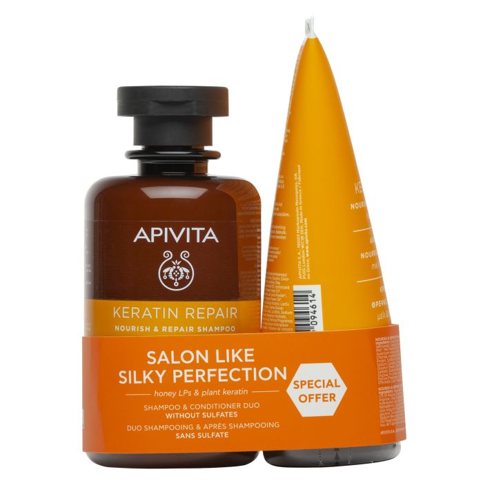 Keratin Repair - Estuche Champú y Acondicionador - Pack 2 unidades - Apivita - 1