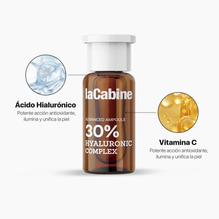 Fiala avanzata 30% di complesso di acido ialuronico + vitamina C 2ml - La Cabine - 2