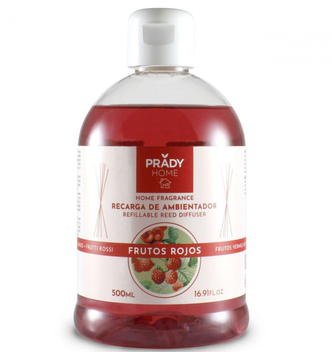 Ricarica Mikado - Prady - 500 ml | Deodorante Ambientale in Formato Risparmio per Diffusori con Bastoncini - Prady : Frutos Rojos - 1