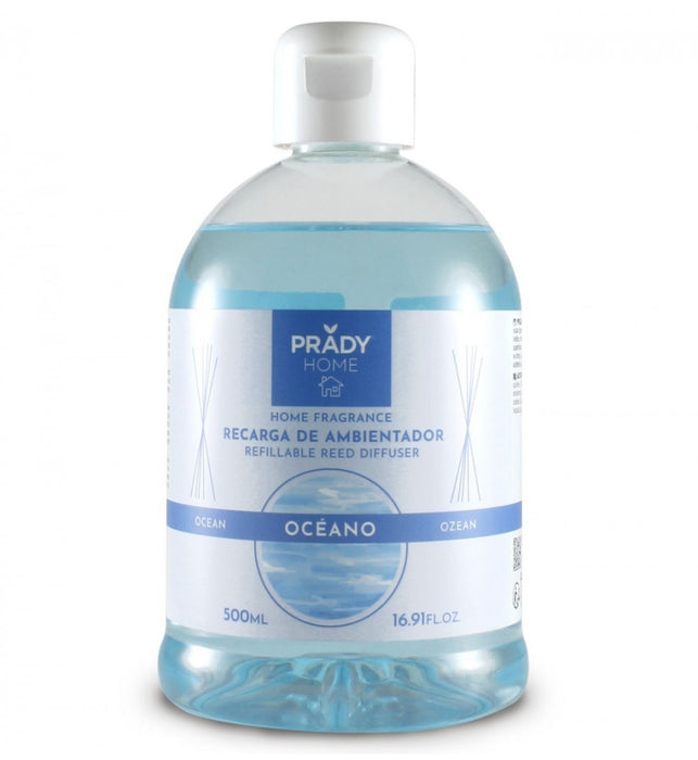 Ricarica Mikado - Prady - 500 ml | Deodorante Ambientale in Formato Risparmio per Diffusori con Bastoncini - Prady : Océano - 1