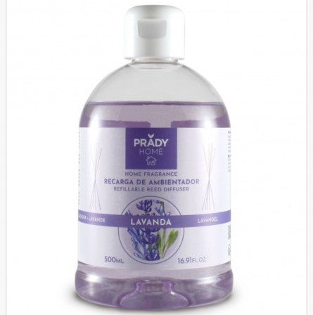 Ricarica Mikado - Prady - 500 ml | Deodorante Ambientale in Formato Risparmio per Diffusori con Bastoncini - Prady : Lavanda - 1