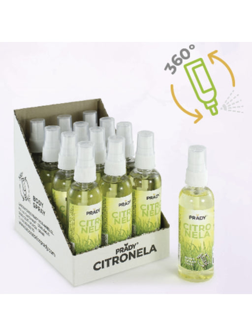 Body Spray alla Citronella - 100ml - Prady | Rivitalizzante Naturale e Antizanzare per l'Estate - Prady - 1