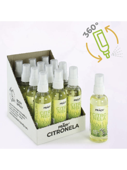 Body Spray alla Citronella - 100ml - Prady | Rivitalizzante Naturale e Antizanzare per l'Estate - Prady - 1