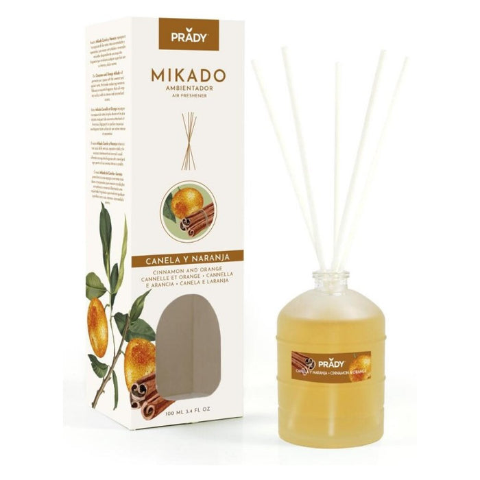 Diffusore Mikado 100ml - Prady : Canela y Naranja - 1