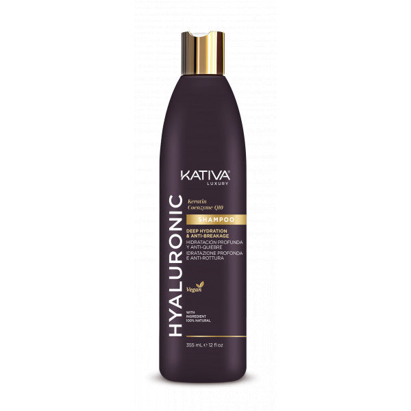 Shampoo con Acido Ialuronico, Cheratina e Coenzima Q10 - Kativa - 1