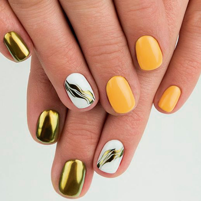 Polvo Flash - Specchio Camaleonte Libellula Blu 07 - Semilac : 01 - Chameleon Bee Mystery - 2