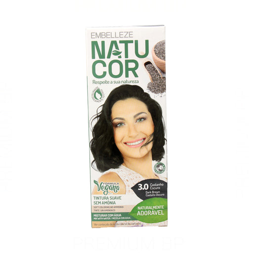 Naturcor Colorazione Permanente senza Ammoniaca 33 G Colore 3.0 - Novex - 1