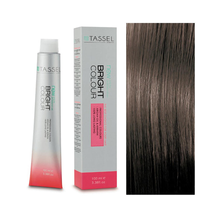 5 Castano Chiaro - Colorante con Olio di Argan e Cheratina 100 ml - Tassel : 5.1 Castaño Claro Ceniza - 1