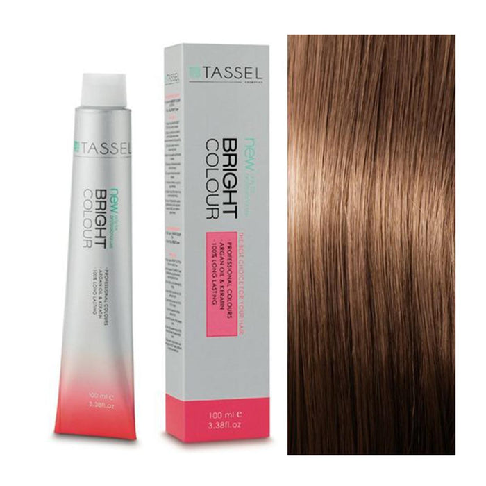 5 Castano Chiaro - Colorante con Olio di Argan e Cheratina 100 ml - Tassel : 7.3 Rubio medio dorado - 1