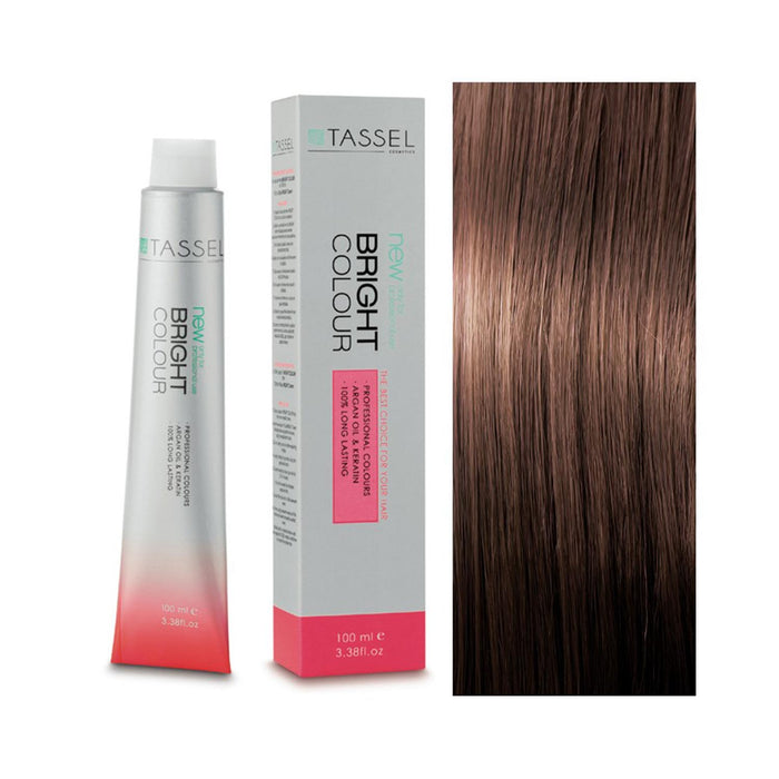 5 Castano Chiaro - Colorante con Olio di Argan e Cheratina 100 ml - Tassel : 7.73 Rubio medio avellana - 1