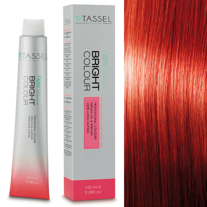 5 Castano Chiaro - Colorante con Olio di Argan e Cheratina 100 ml - Tassel : 7.44 Rubio medio cobre intenso - 1