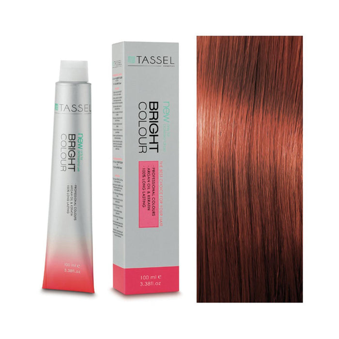5 Castano Chiaro - Colorante con Olio di Argan e Cheratina 100 ml - Tassel : 6.44 Rubio Oscuro Cobre Intenso - 1