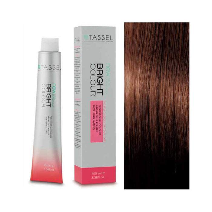 5 Castano Chiaro - Colorante con Olio di Argan e Cheratina 100 ml - Tassel : 6.4 Rubio oscuro cobre - 1