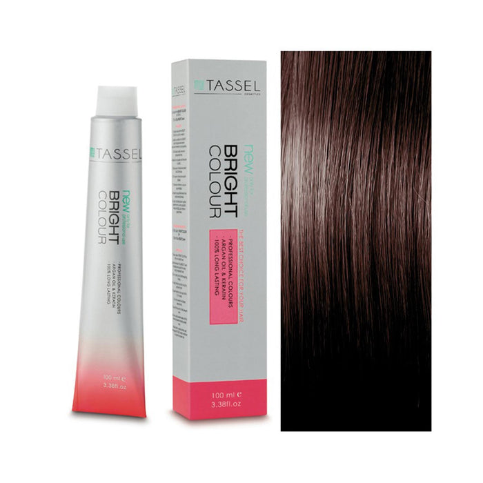 5 Castano Chiaro - Colorante con Olio di Argan e Cheratina 100 ml - Tassel : 7.35 Rubio Medio Dorado Caoba - 1
