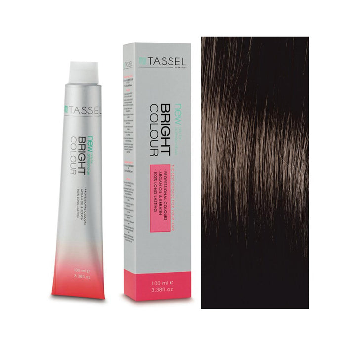 5 Castano Chiaro - Colorante con Olio di Argan e Cheratina 100 ml - Tassel : 6.77 Rubio oscuro marrón medio - 1