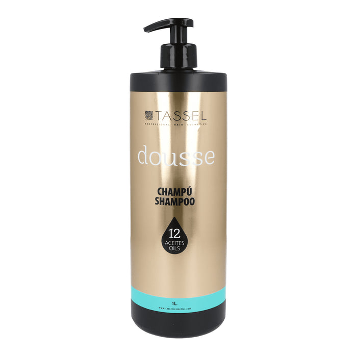 Shampoo Dousse con 12 oli essenziali - 1L - Tassel | Nutrizione, Lucentezza e Cura Professionale - Tassel - 1
