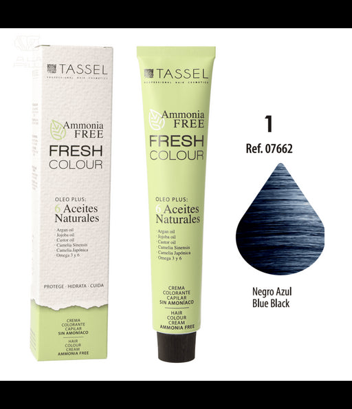 Tinta Fresh Colour senza Ammoniaca 100ml - Tassel : 1 - Negro Azulado - 1