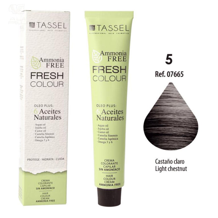 Tinta Fresh Colour senza Ammoniaca 100ml - Tassel : 5 Castaño Claro - 1