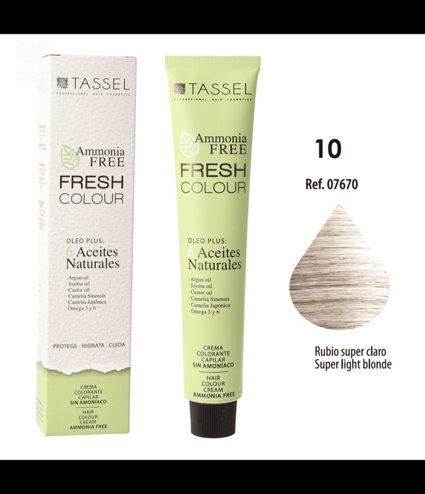Tinta Fresh Colour senza Ammoniaca 100ml - Tassel : 10 - Rubio súper claro - 1