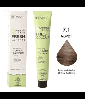Tinta Fresh Colour senza Ammoniaca 100ml - Tassel : 7.1 Rubio Medio Ceniza - 1