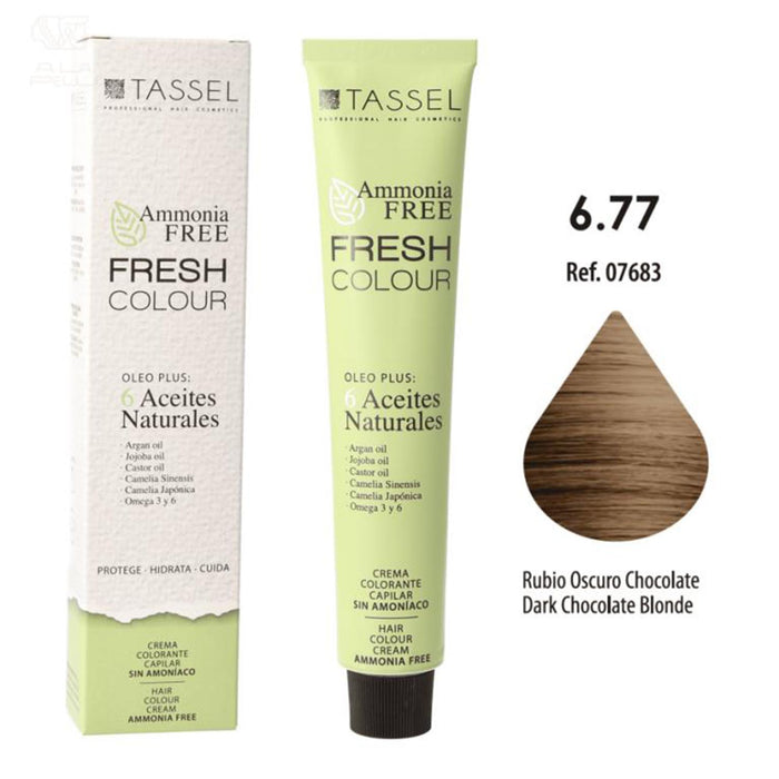 Tinta Fresh Colour senza Ammoniaca 100ml - Tassel : 6.77 Rubio oscuro chocolate - 1