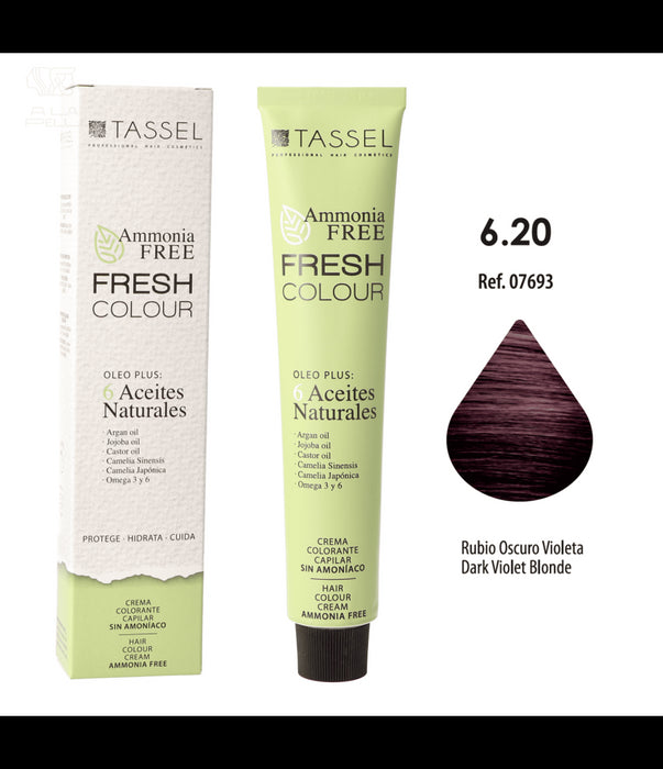 Tinta Fresh Colour senza Ammoniaca 100ml - Tassel : 6.20 Rubio oscuro violeta - 1